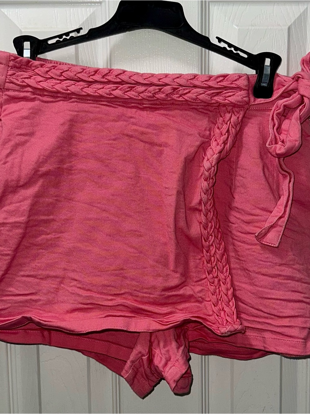 entro Pink Braided-Waist Lounge Skort Shorts